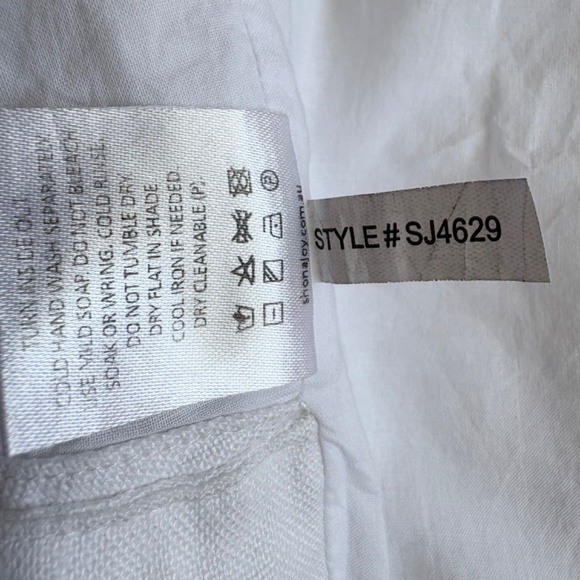 Shona Joy 100 % linen Elliot Short Womens 8 in Parchment - Picture 14 of 14